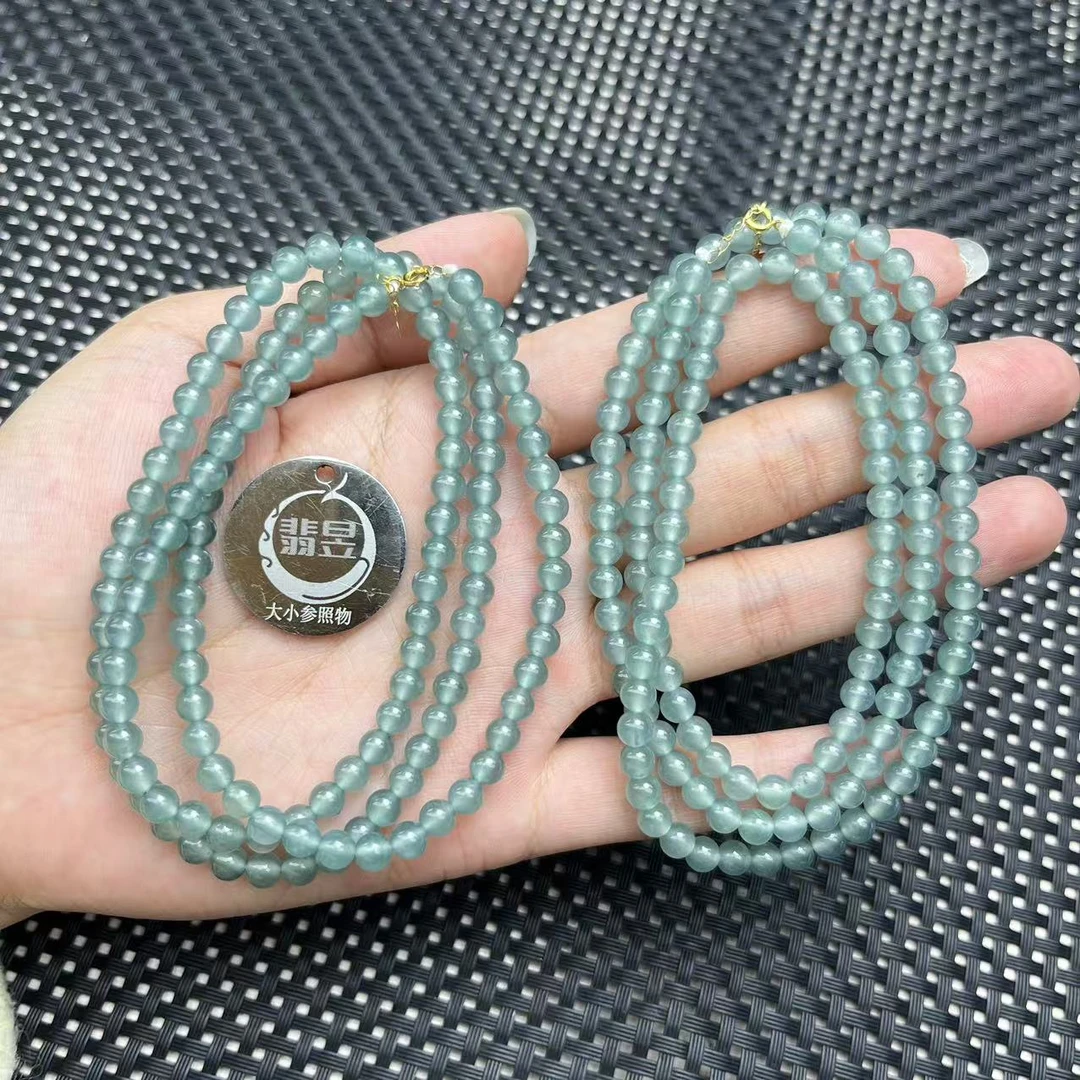 翡昱-N8-13485-天然A货翡翠珠链/约4+/约125颗/-多样性发其一C