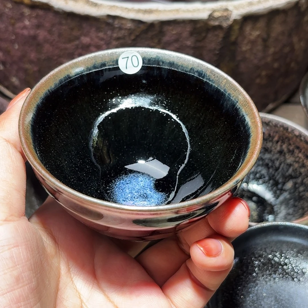 茶盏义兴龙窑建盏70微瑕
