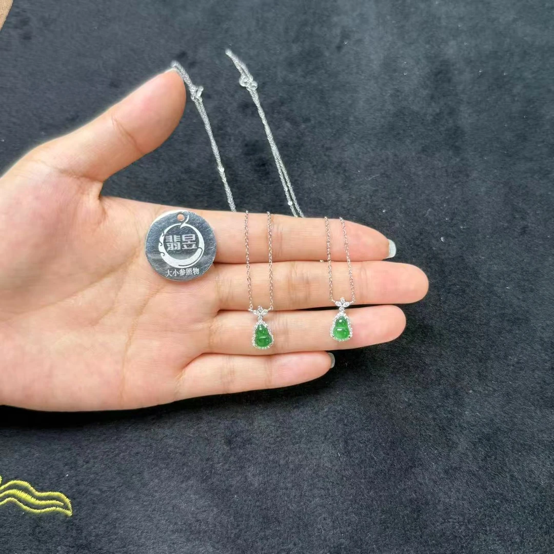 36557T15-4N19-天然A货翡翠吊坠s925银镶/多样性发其一