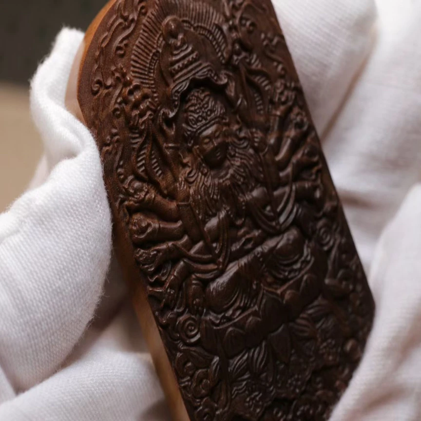 千手观音横纹黑肉百年老料保真印度迈索尔老山檀香