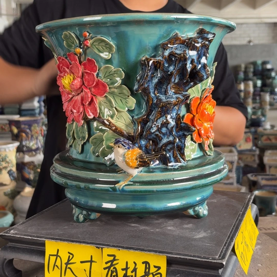 。一风堂石湾花盆 小缝隙 内23^23