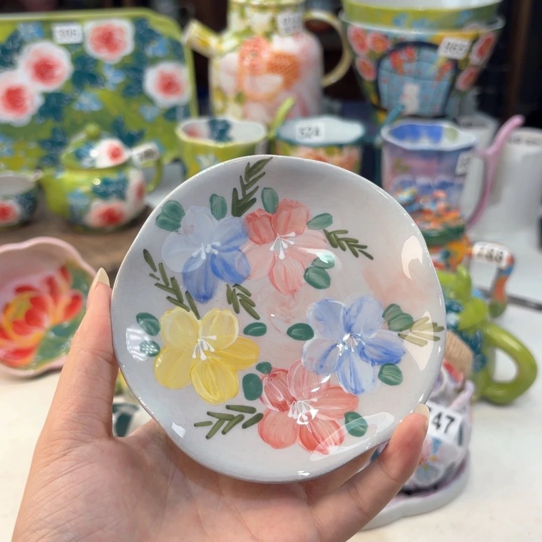 景德镇手绘高温釉下彩陶瓷茶具
