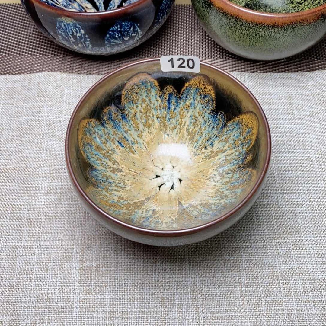 东****花建窑建盏主人茶盏120