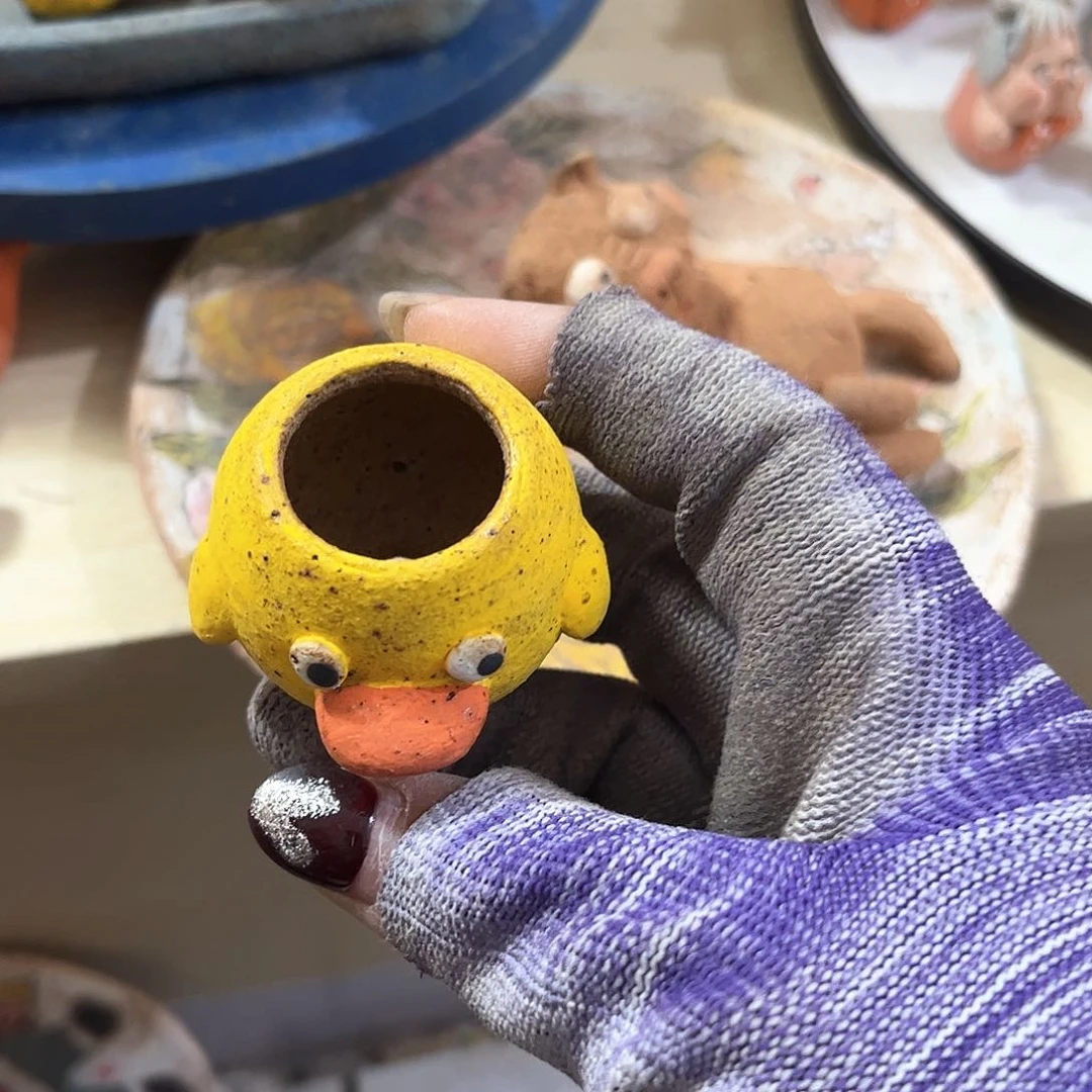 泥塑?**~古镇炻陶花盆xia