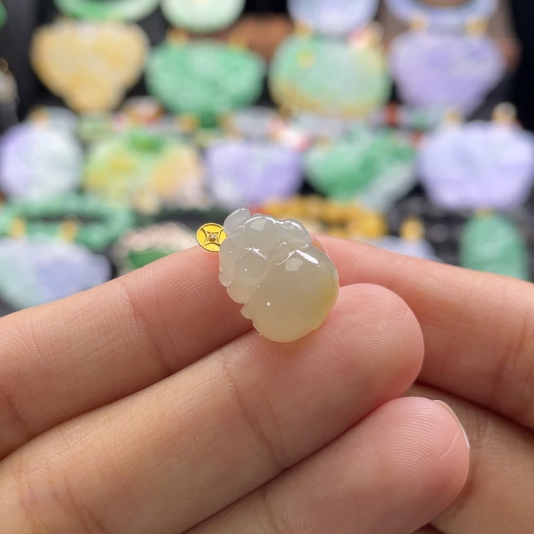 翡翠未镶嵌颈饰代编织