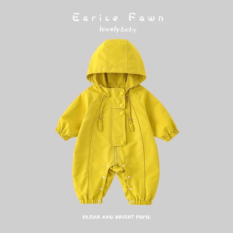 QQ婴儿春秋装长袖连体衣男女宝宝春季洋气爬服满月百天哈衣外穿抱