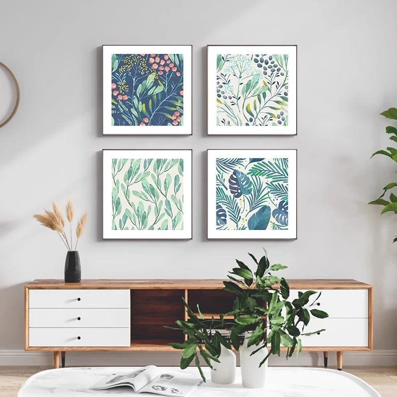 简约风客厅装饰画现代清新花卉抽象背景墙玄关走廊餐厅壁画民宿画