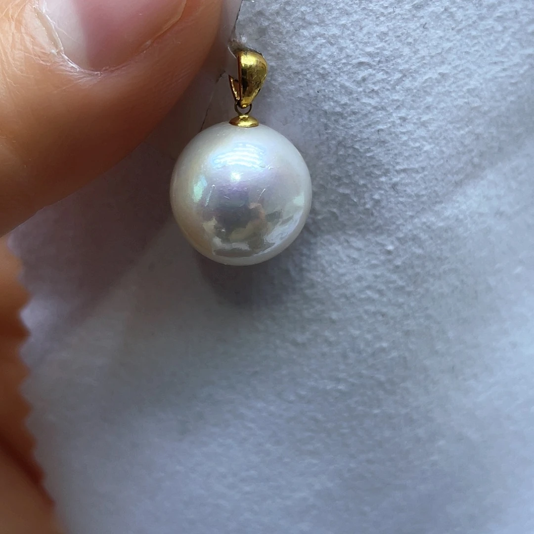 淡水珍珠颈饰18K金镶嵌