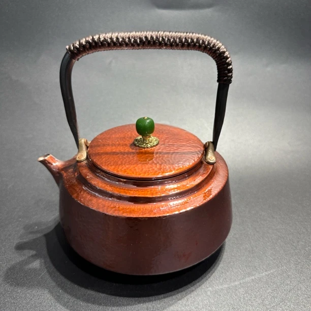 复古手工紫铜加厚款提梁壶一体壶家用烧水壶中式茶具