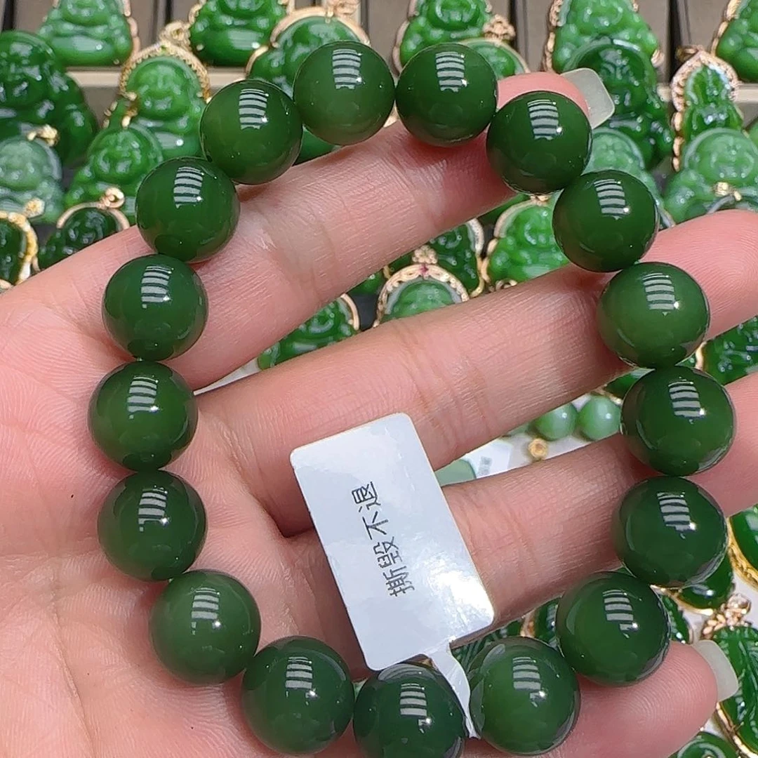 和田玉（碧玉）手链未镶嵌