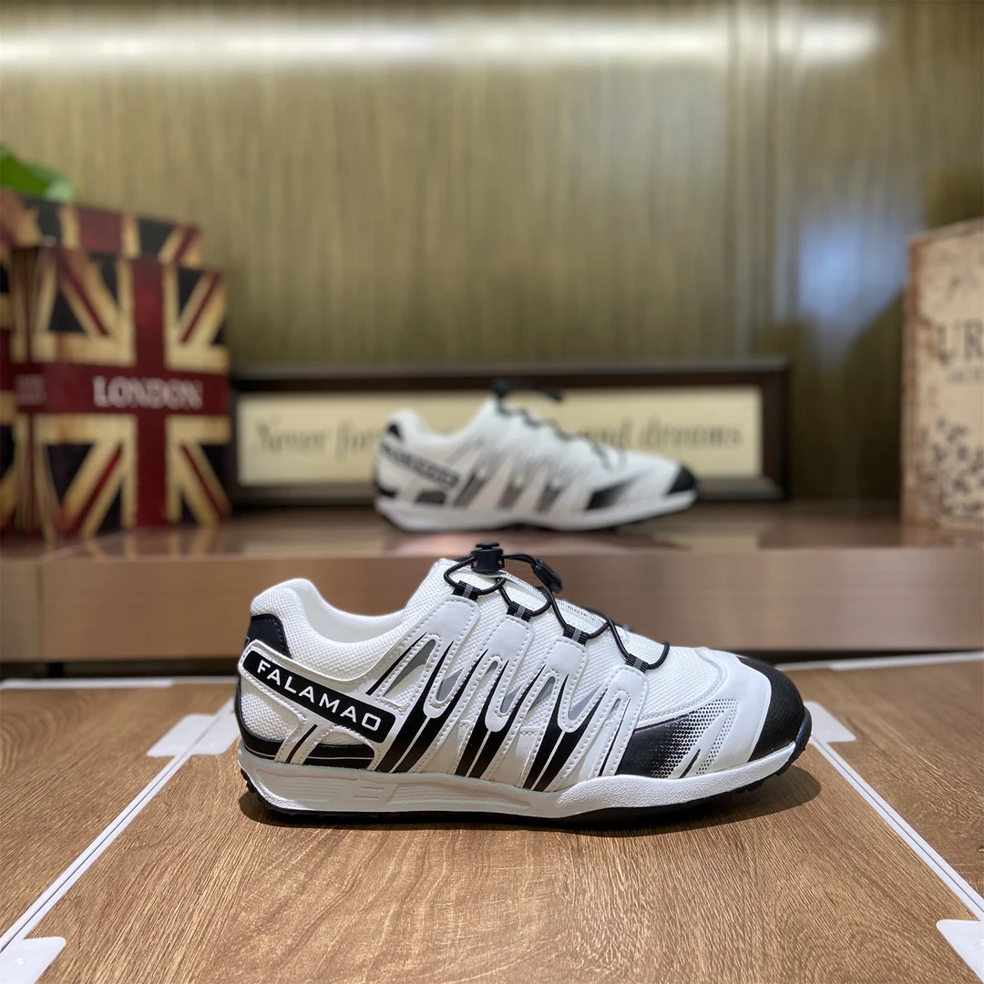 原创潮鞋男士德训鞋2025春夏新款皮网拼接透气舒适运动休闲阿甘鞋