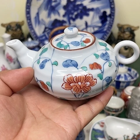 【闪购商品】碟中古工艺品回流瓷器独孔出水