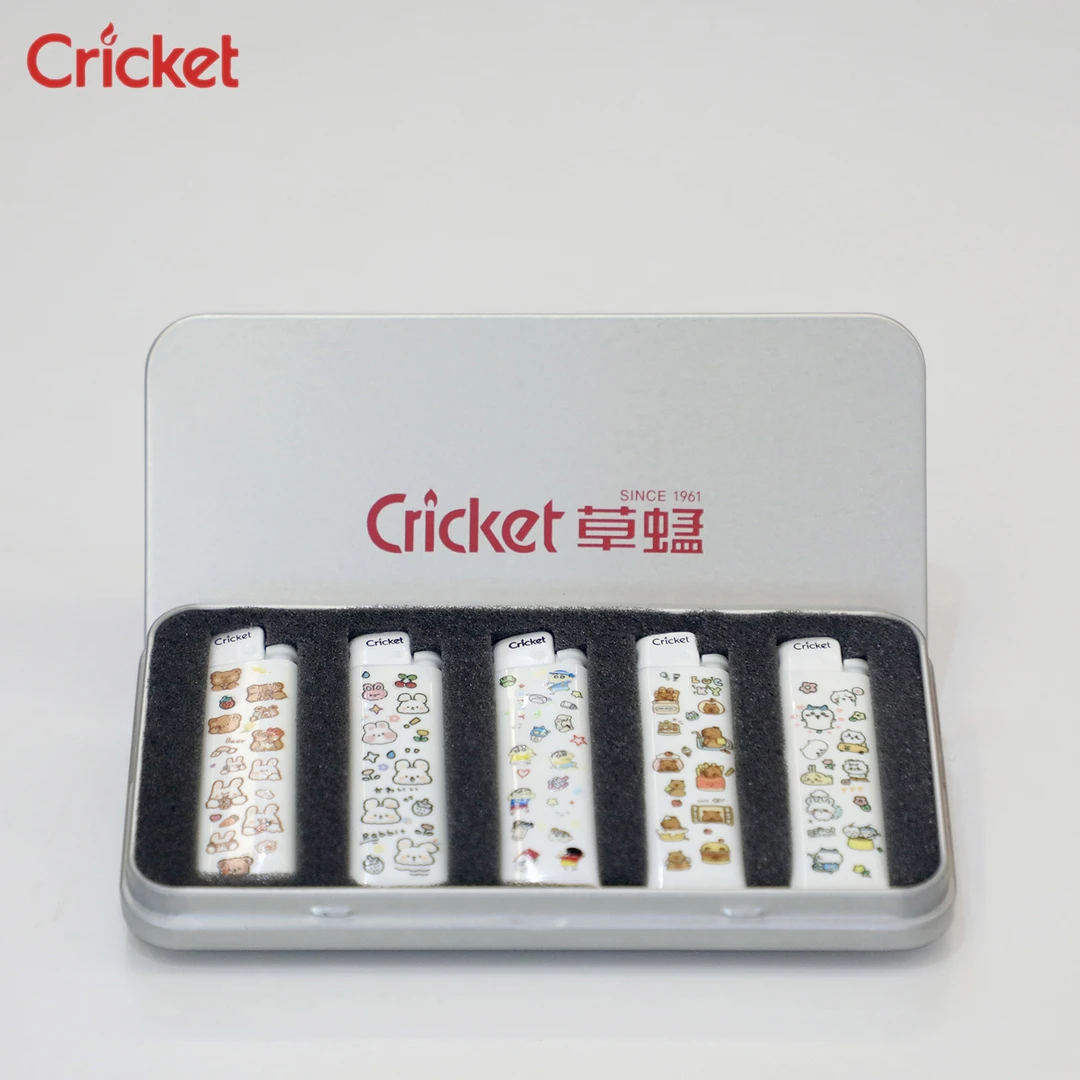 cricket草蜢进口一次性打火机耐用砂轮滑轮草蜢打火机定制批发