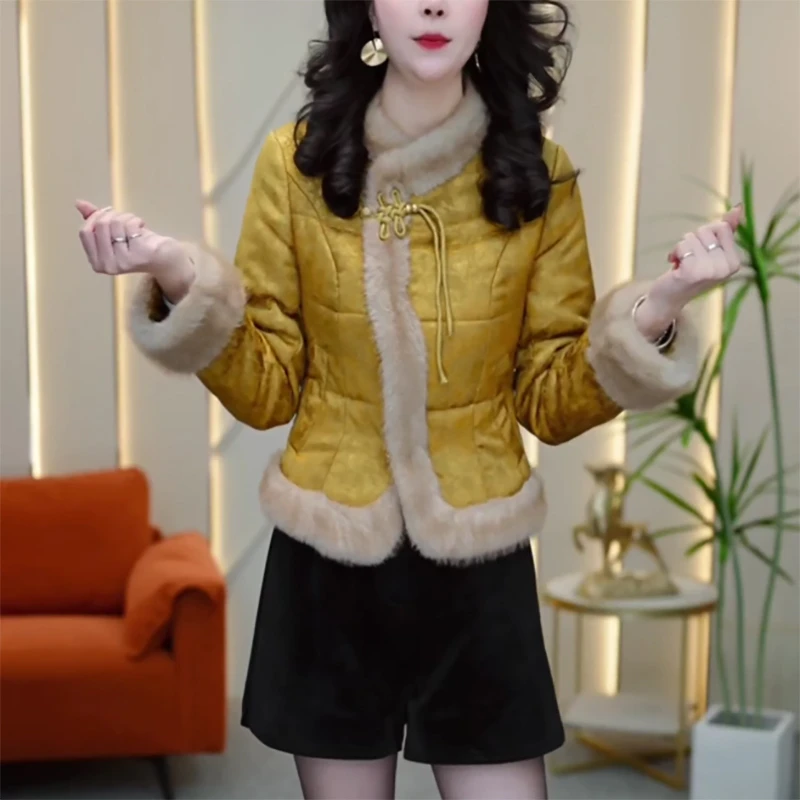 冬季加厚加棉棉服保暖修身百搭显瘦优雅时尚大气时尚优雅棉服外套