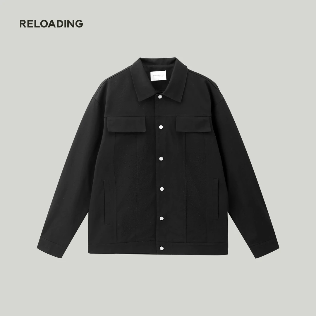 Reloading重新加载 经典分割压线口袋全棉商务休闲翻领行政夹克