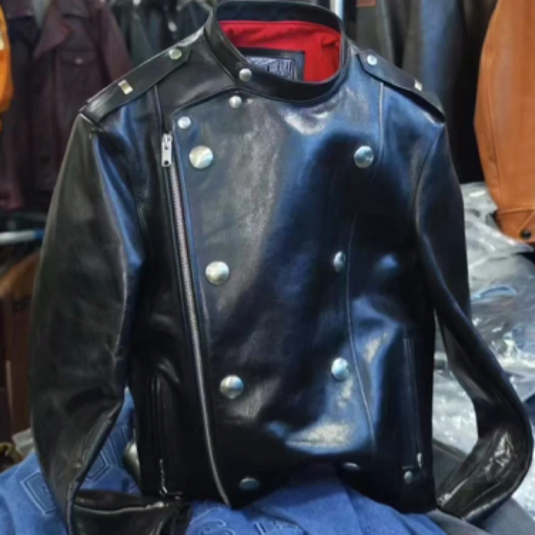经典J31进口马皮皮衣立领休闲男士机车摇滚范短款时尚百搭