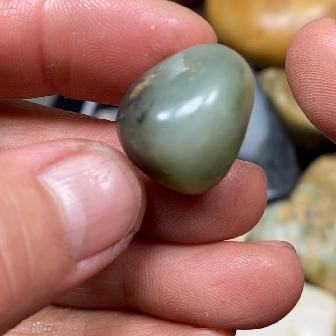 和田玉挂件银S925镀金镶嵌