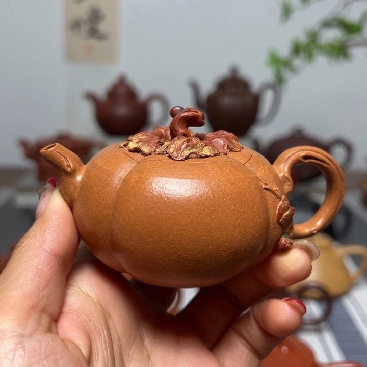 紫砂茶壶村**花全手工花器110cc