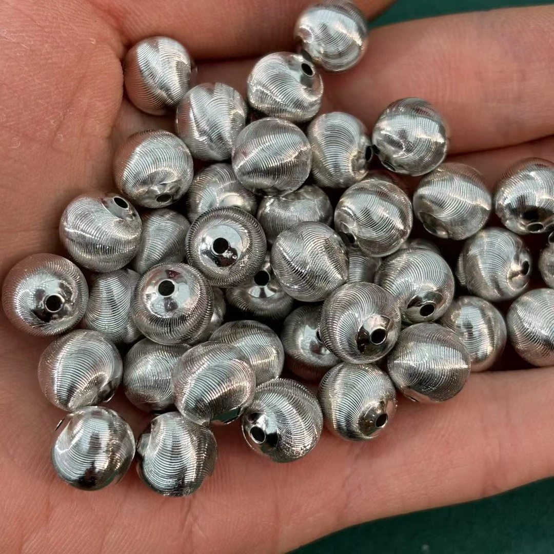 925银银制品 DIY猫眼珠配珠气质简约款A27