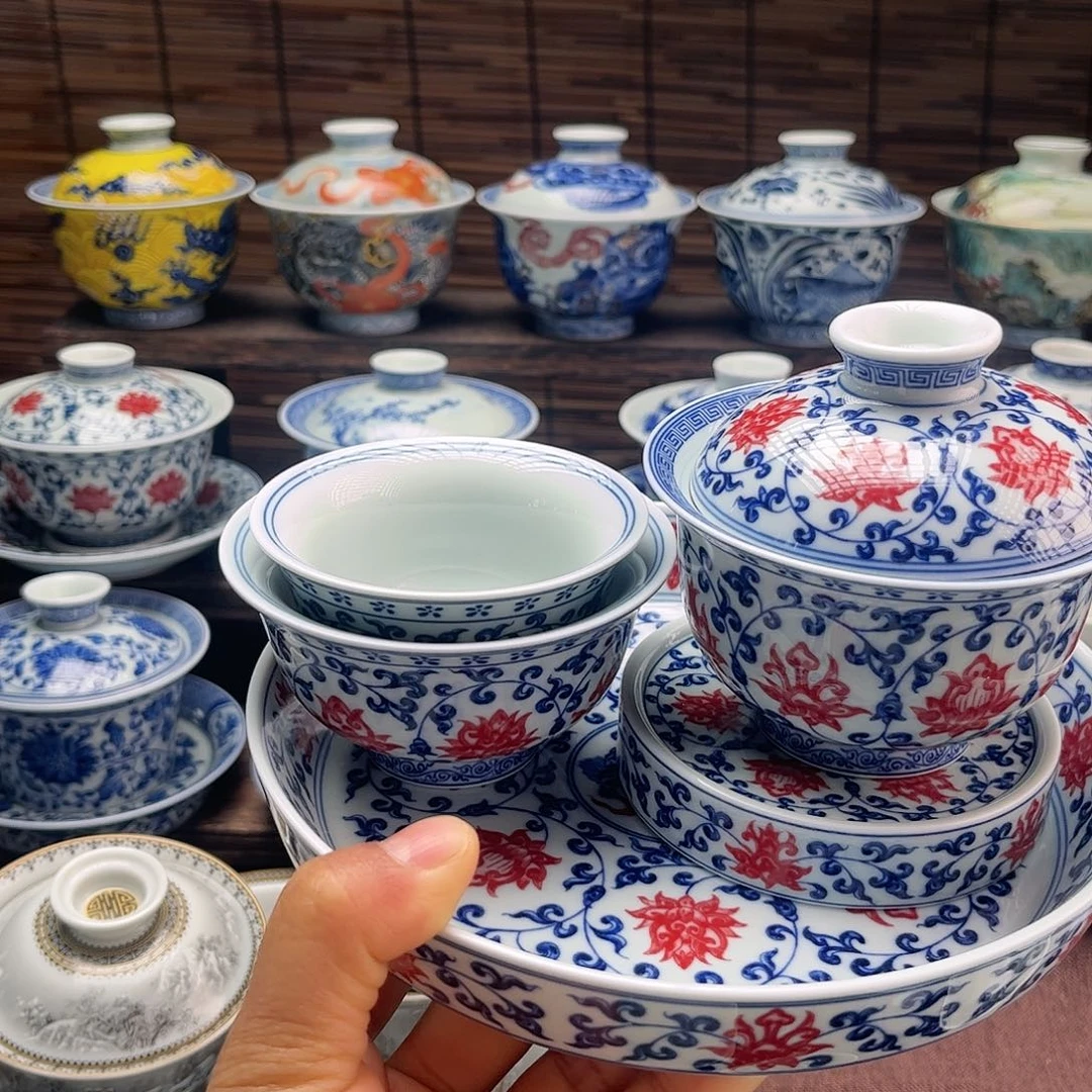 越***好摆件陶景德镇陶瓷五件套