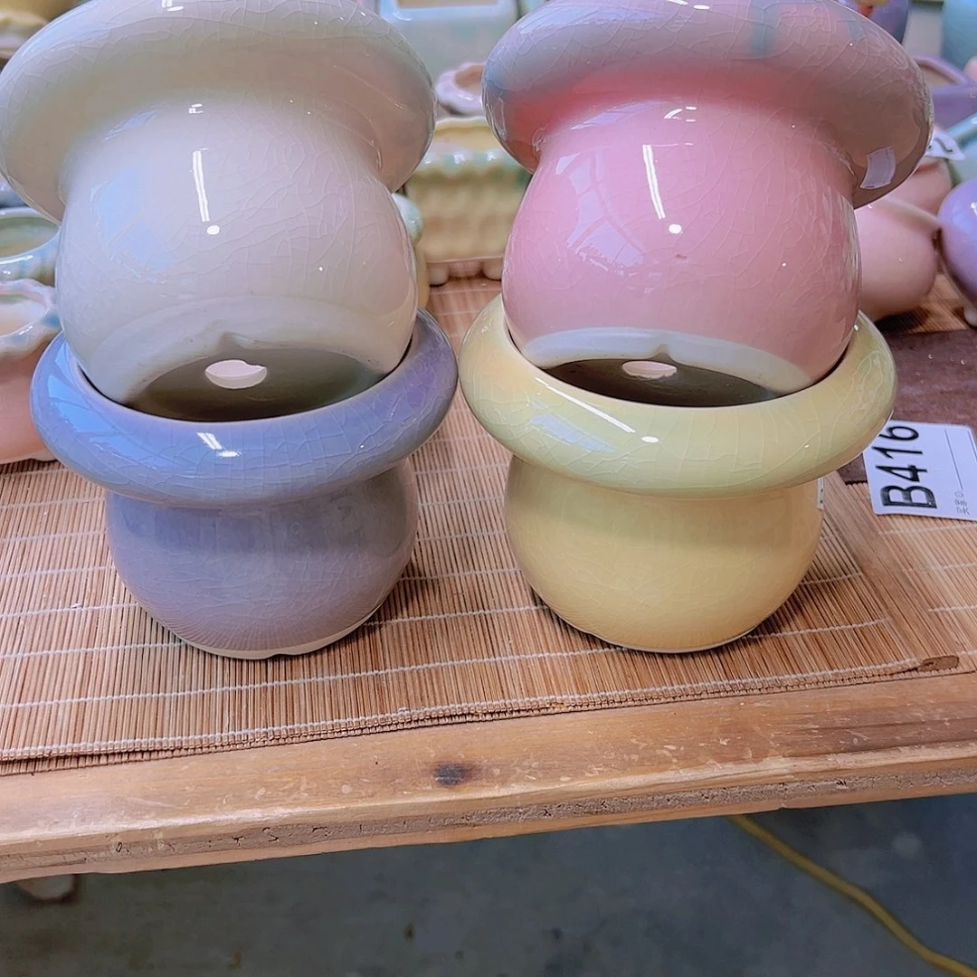 红陶陶瓷花盆当场12包邮