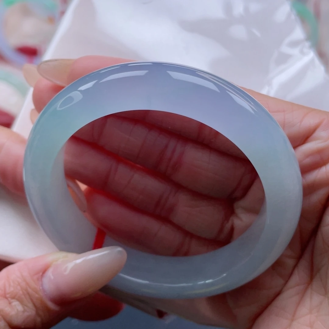 未镶嵌手镯翡翠55.2 圈 星空紫 浪漫至死不渝 14号