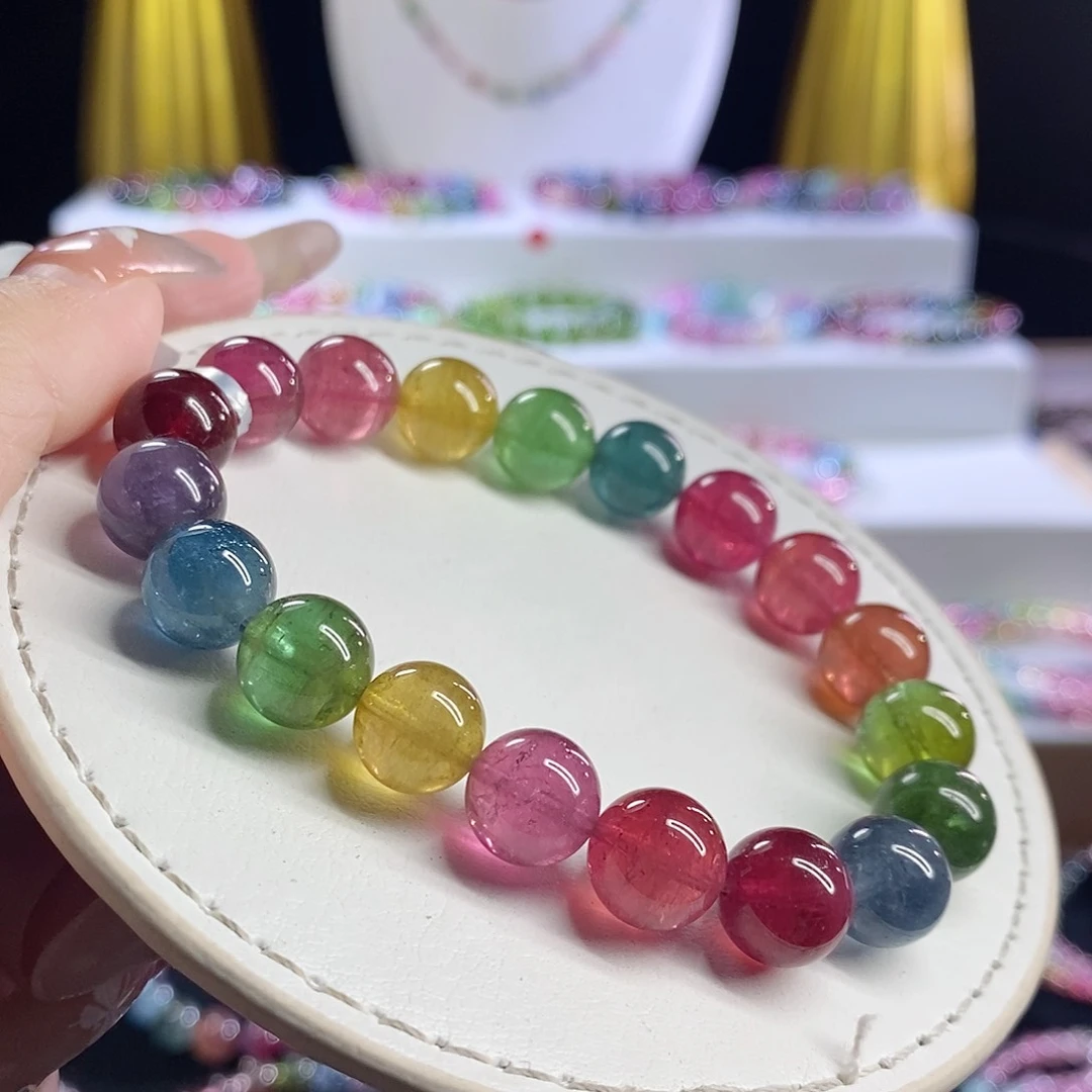 未镶嵌手链碧玺荧光色标