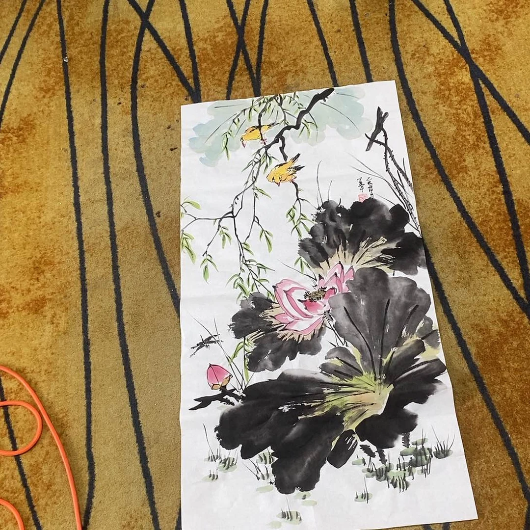 国画巩*50/100段莲军手绘画芯