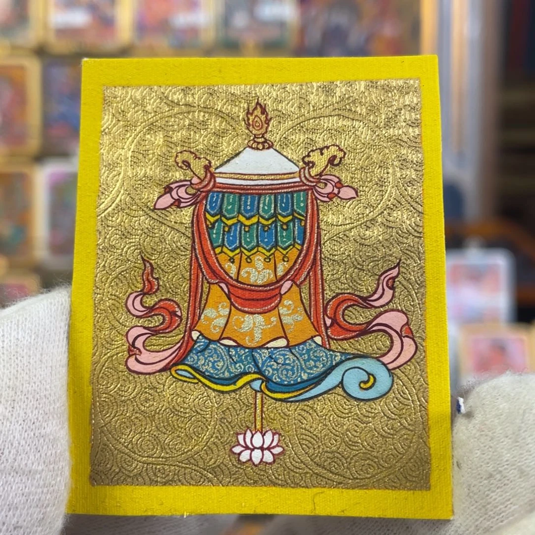 玉***妮吊坠小九热贡唐卡伞单卡