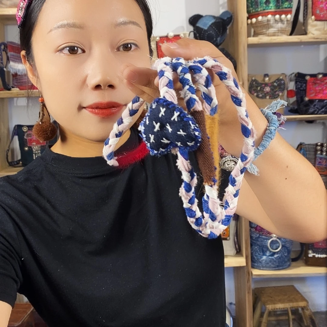 a***p织绣手工制作工艺手机绳