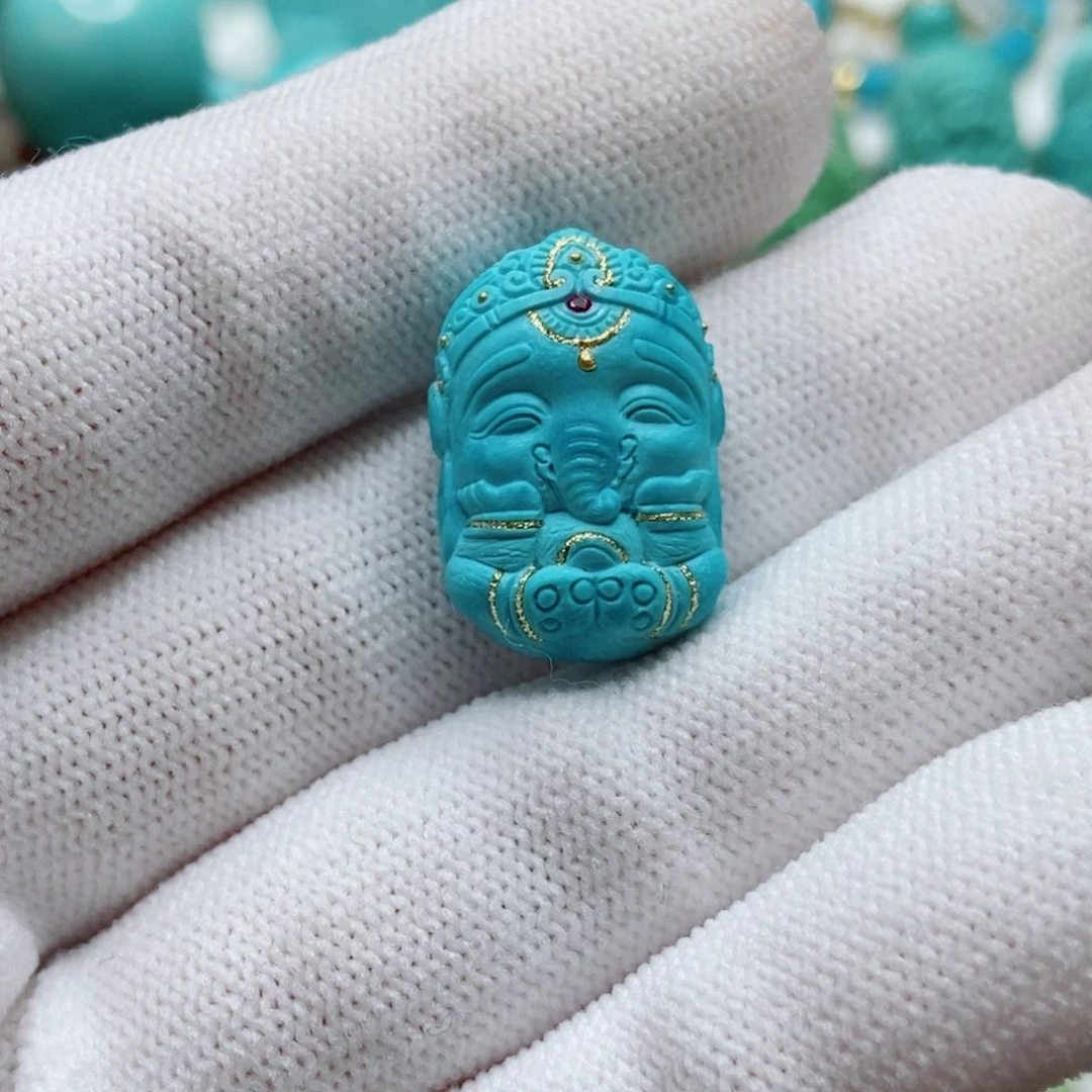 绿松石未镶嵌象神