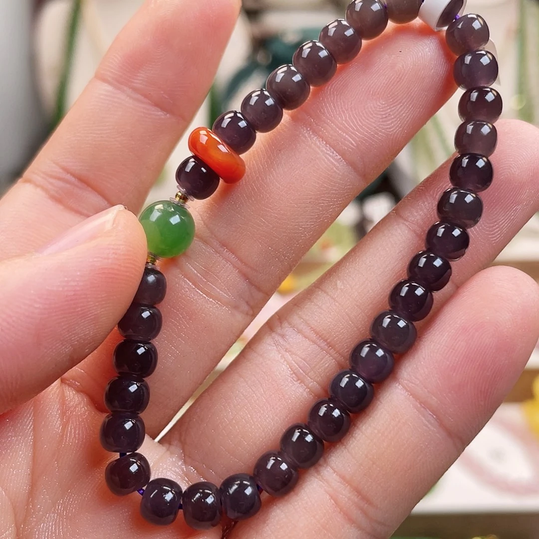 18K金镶嵌手链和田玉6