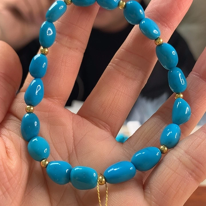 绿松石18K金镶嵌珠宝奇石