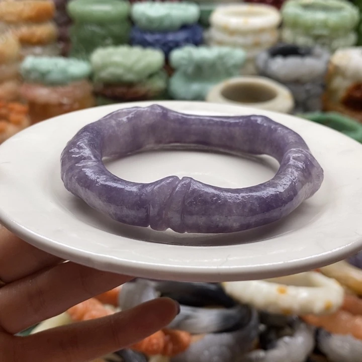石英岩玉未镶嵌手镯圈口56