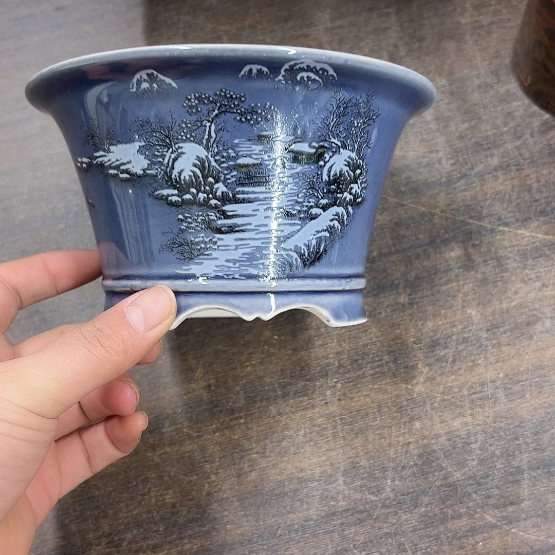 紫砂花盆407号瑕疵15/8cm