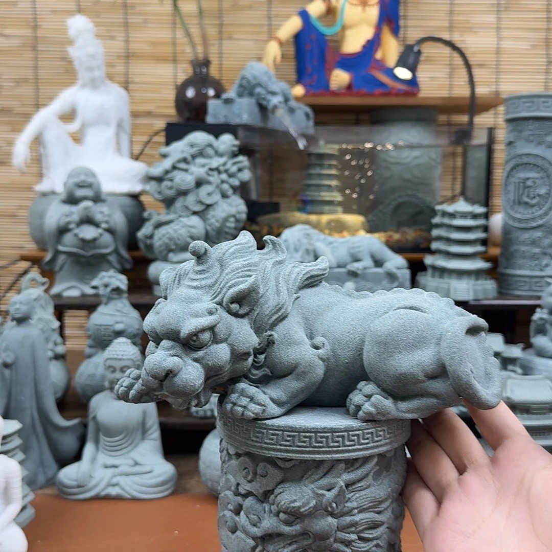 石头青砂石流水趴貔貅