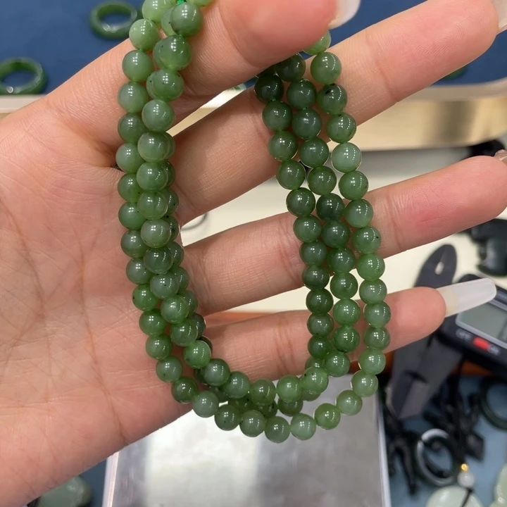 和田玉手串未镶嵌一**拈处理品