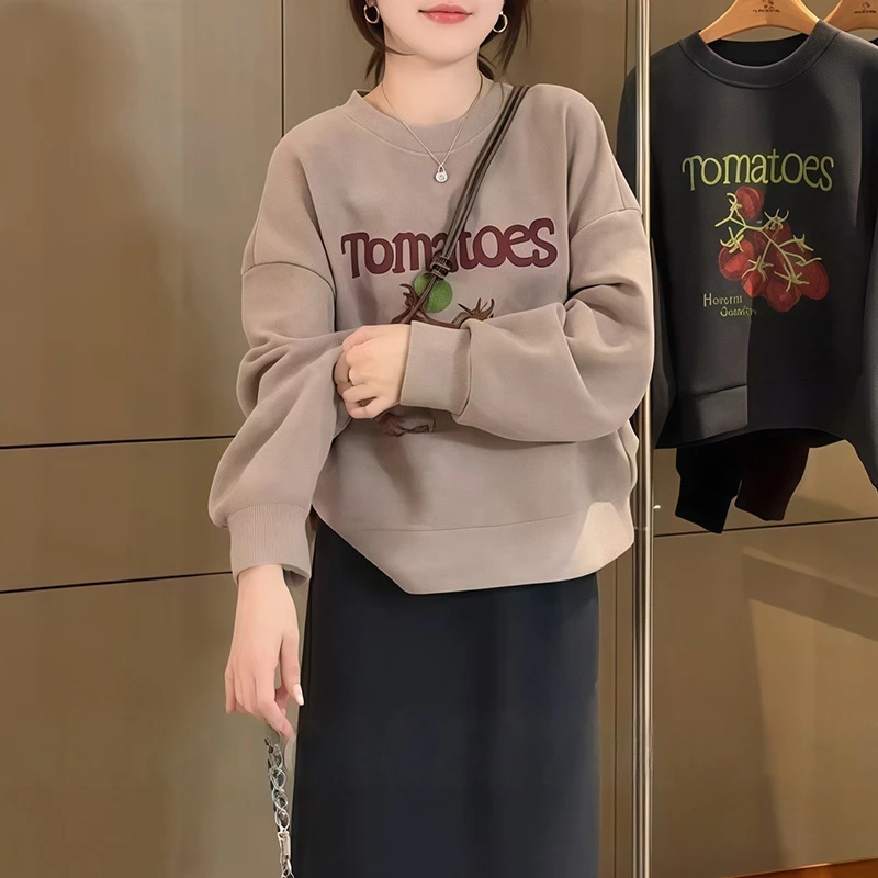 印花休闲运动套装女2025春秋新款时尚显瘦百搭长袖半身裙两件套潮