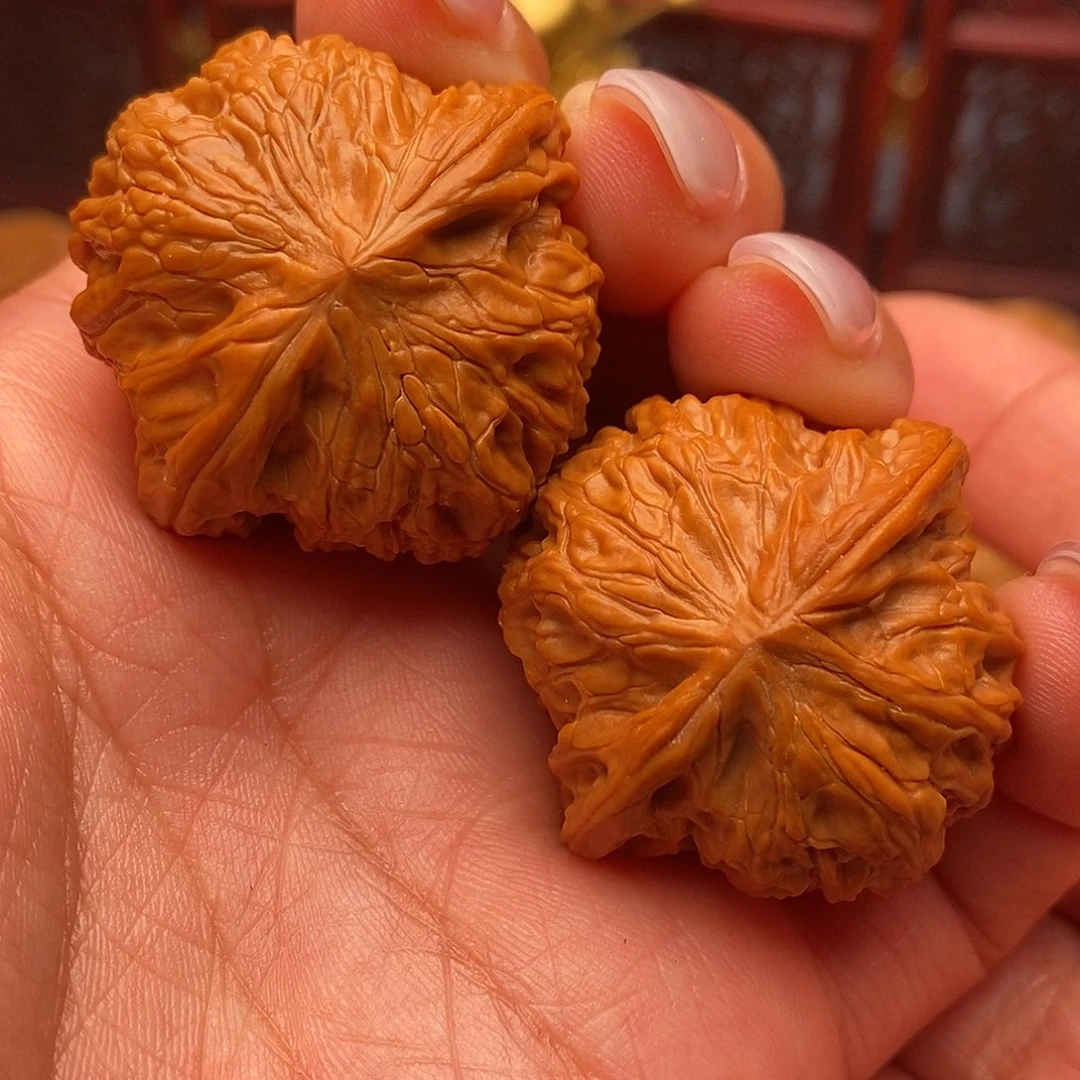 文玩核桃把件山地石子磨37全品