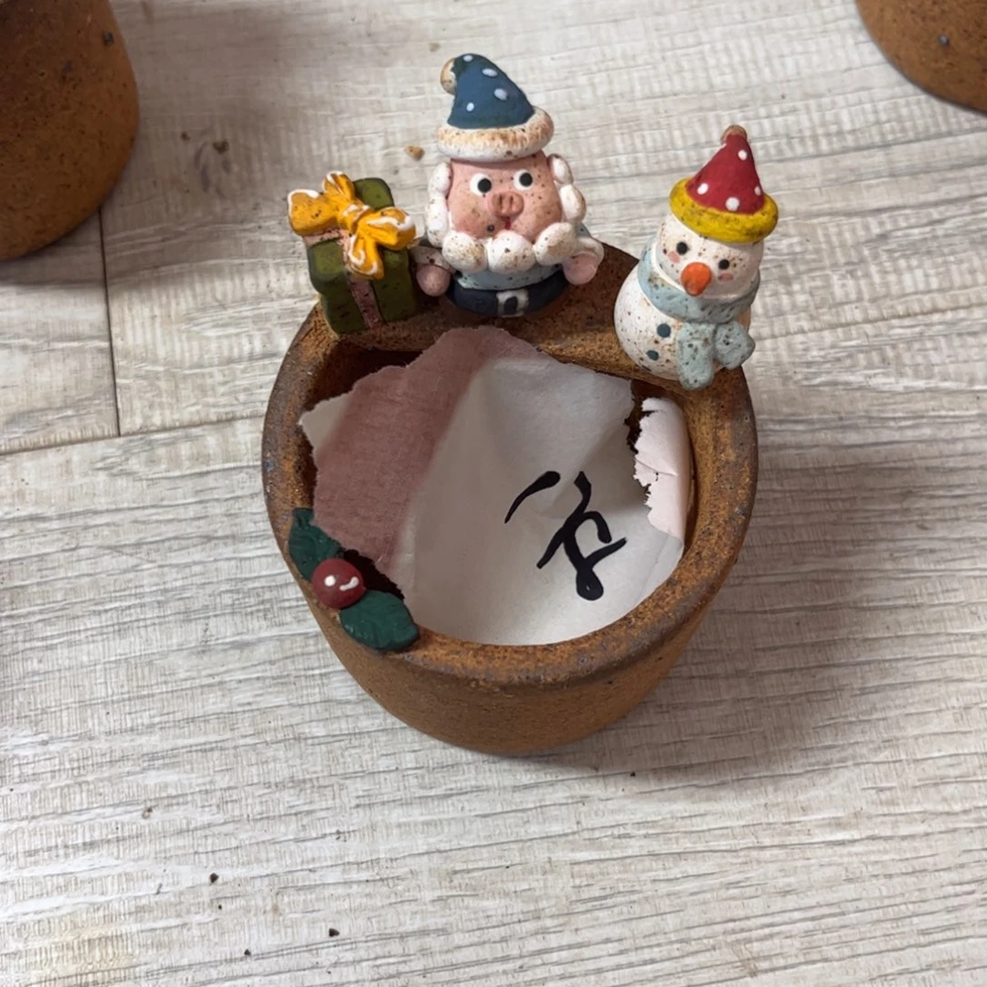 青***雨泥塑古镇炻陶花盆