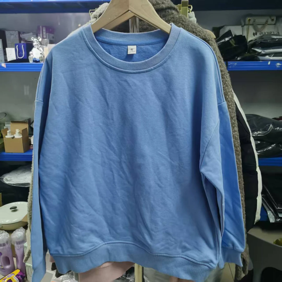 5111 男女卫衣美式潮流圆领秋冬毛线圈运动衣