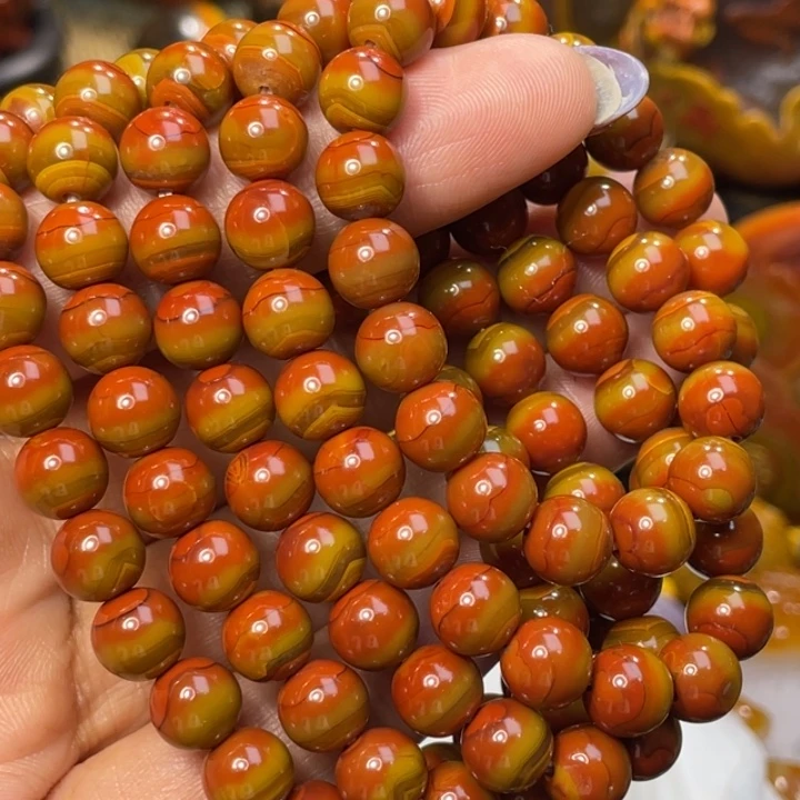 玛瑙/玉髓未镶嵌珠宝奇石尚品红黄达尺寸