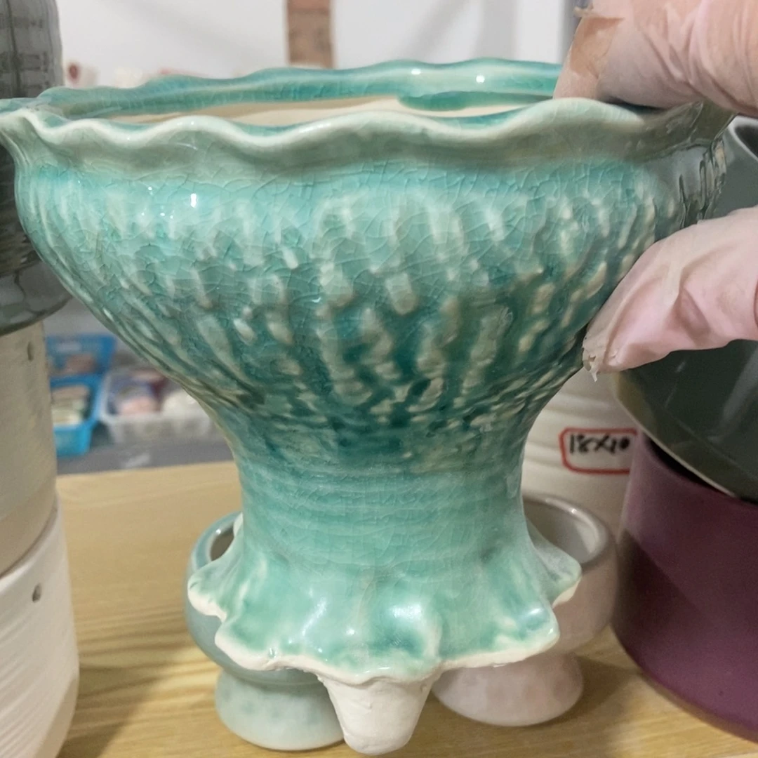 红陶高温陶瓷花盆