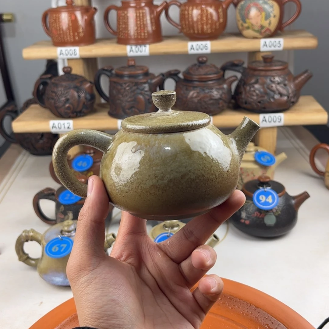 壶白泥柴烧福利款，建水紫陶全手工制作，老匠人传承手艺