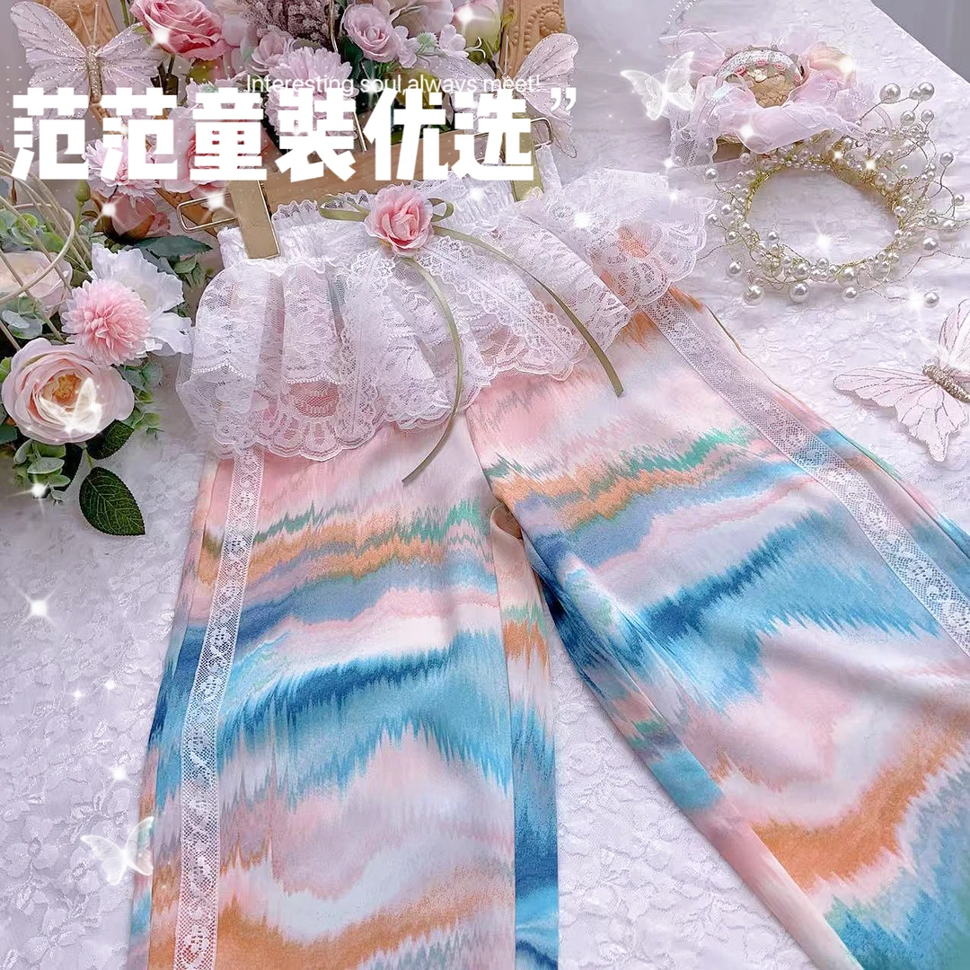 【范范童装优选】儿童韩系潮款【油画】春夏裤子25147