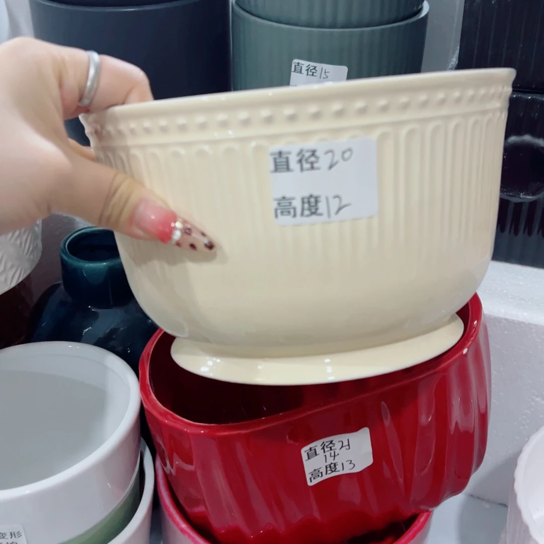 有孔，陶瓷花盆满10米包邮发货