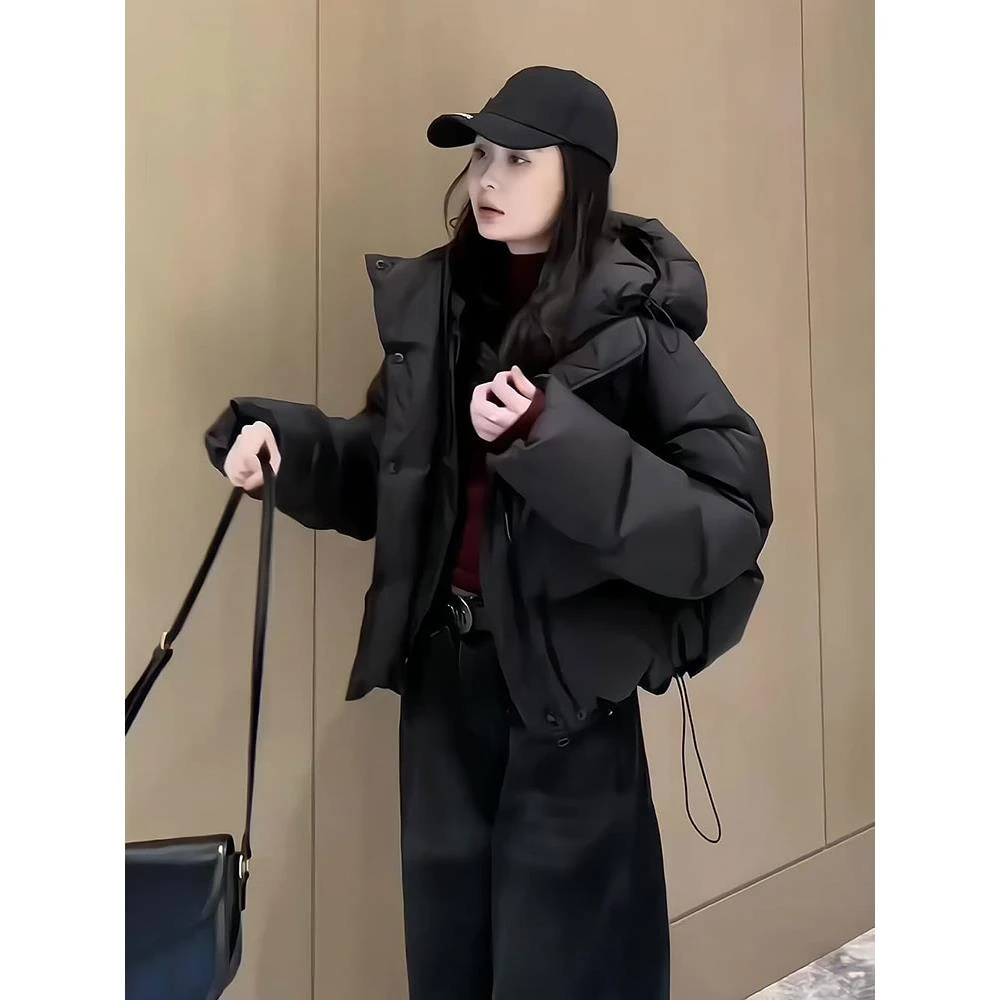 RIXO STREET休闲百搭短款羽绒服年冬季新款收腰显瘦保暖加厚白鸭