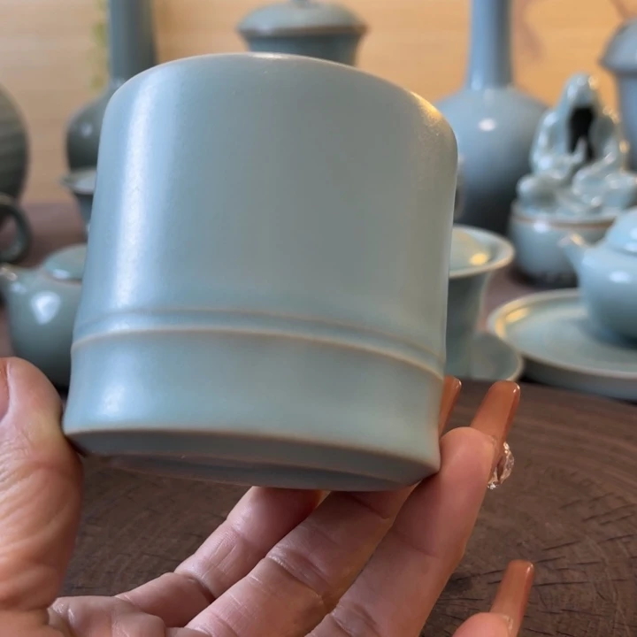 瓷片竹节杯一一一一一一一