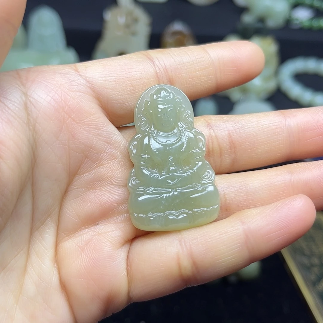 和田玉未镶嵌吊坠(不含链)