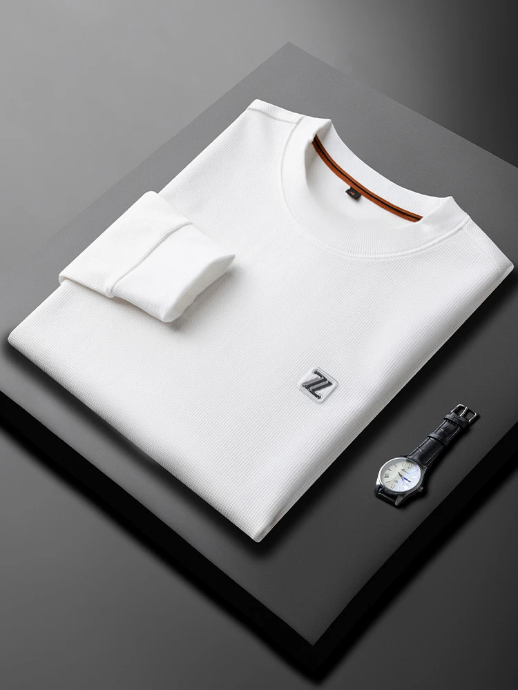 2025新款秋冬男士潮流时尚百搭休闲圆领卫衣男款休闲舒适长袖T恤